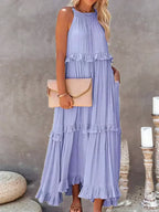 Lou | Elegantes ärmelloses Kleid mit Rüschen