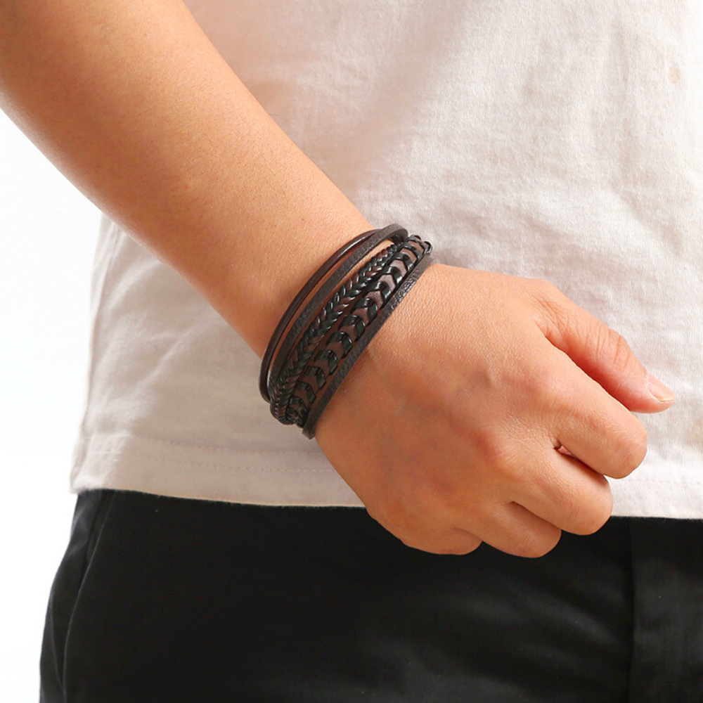 Ragnar | Geflochtenes Leder Viking Armband (1+1 Gratis)