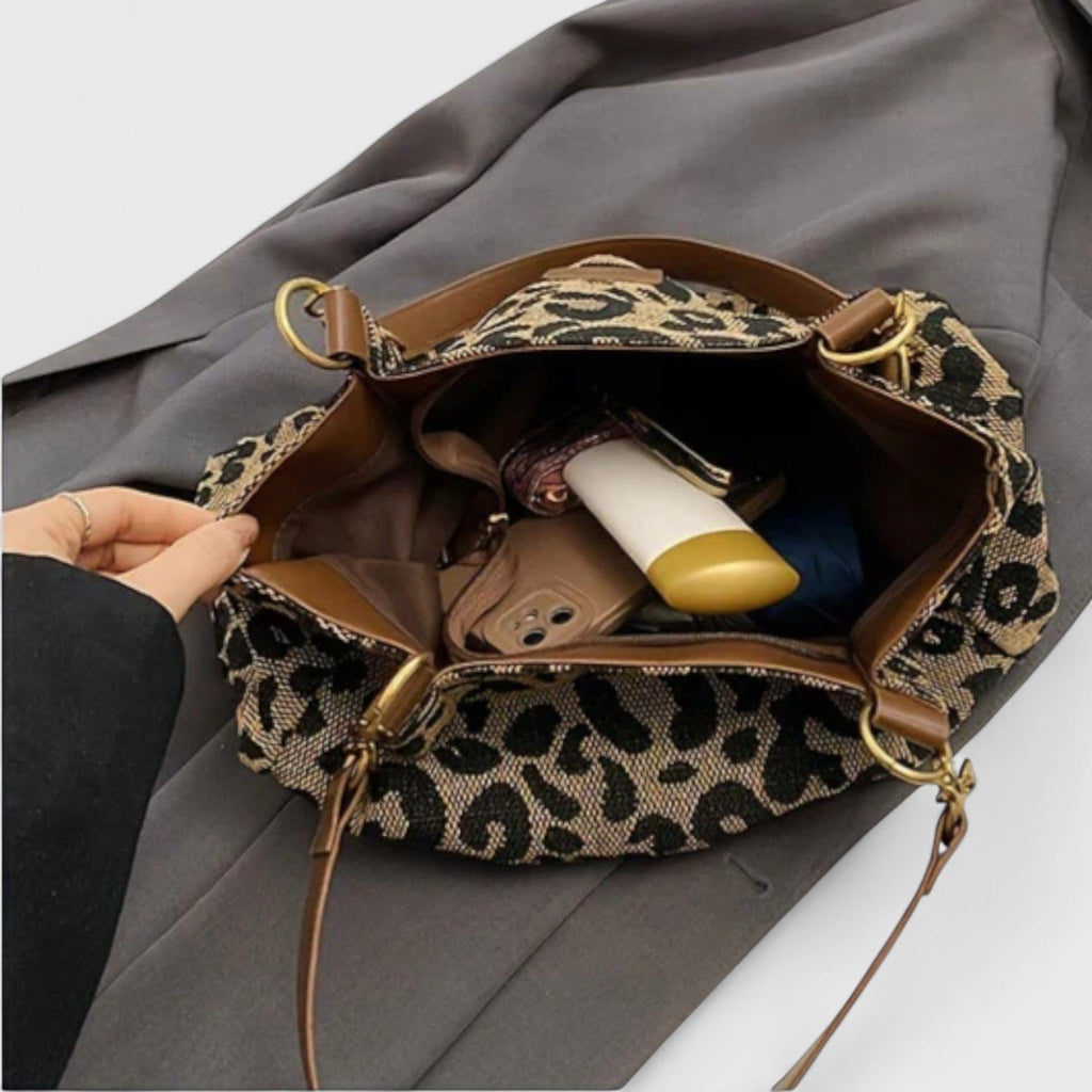 Valérie | Große Tasche mit elegantem Leopardenmuster