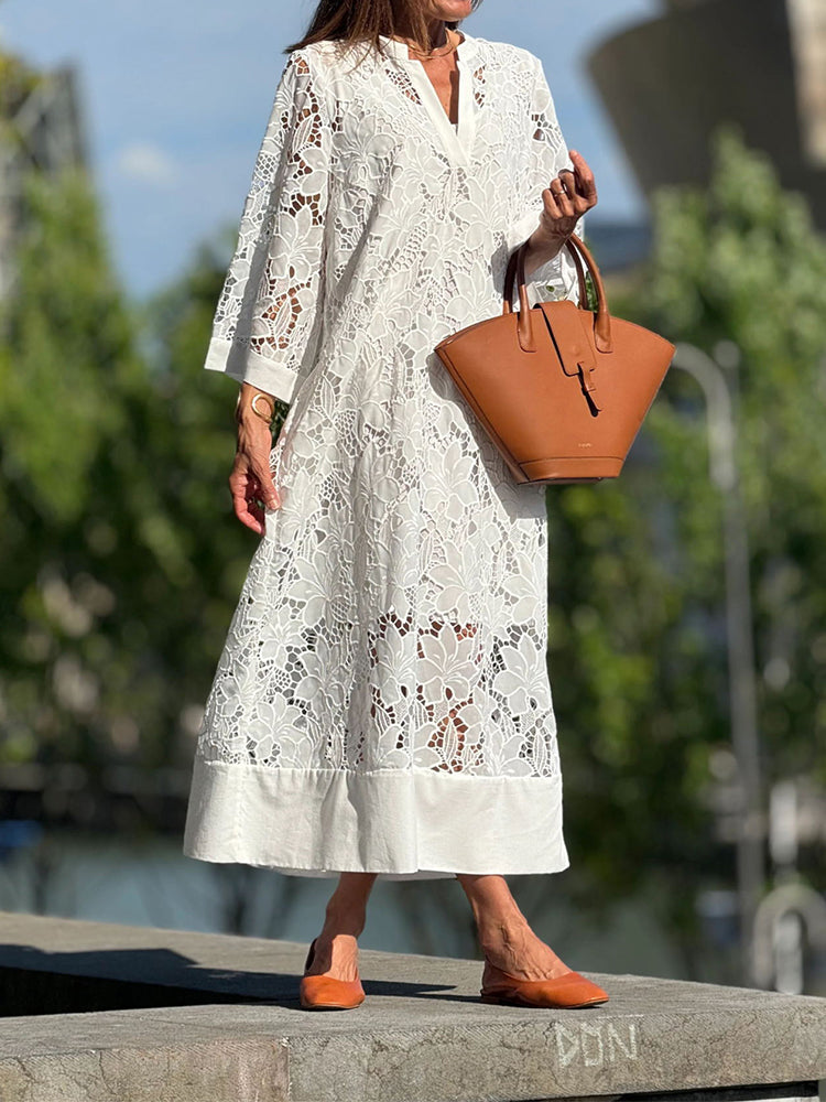 Felice | Luxuriöses Spitzen-Maxikleid