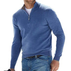 EGEO - Maglione Basico da Uomo con Zip