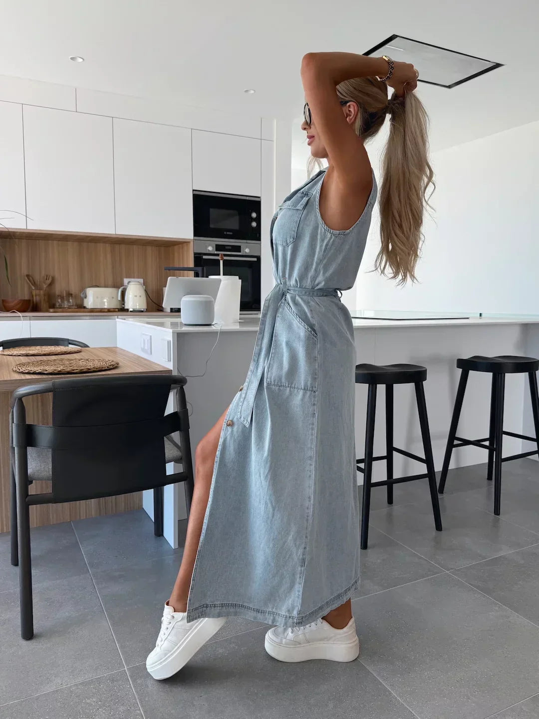 Ayleen | Maxi Denim Kleid