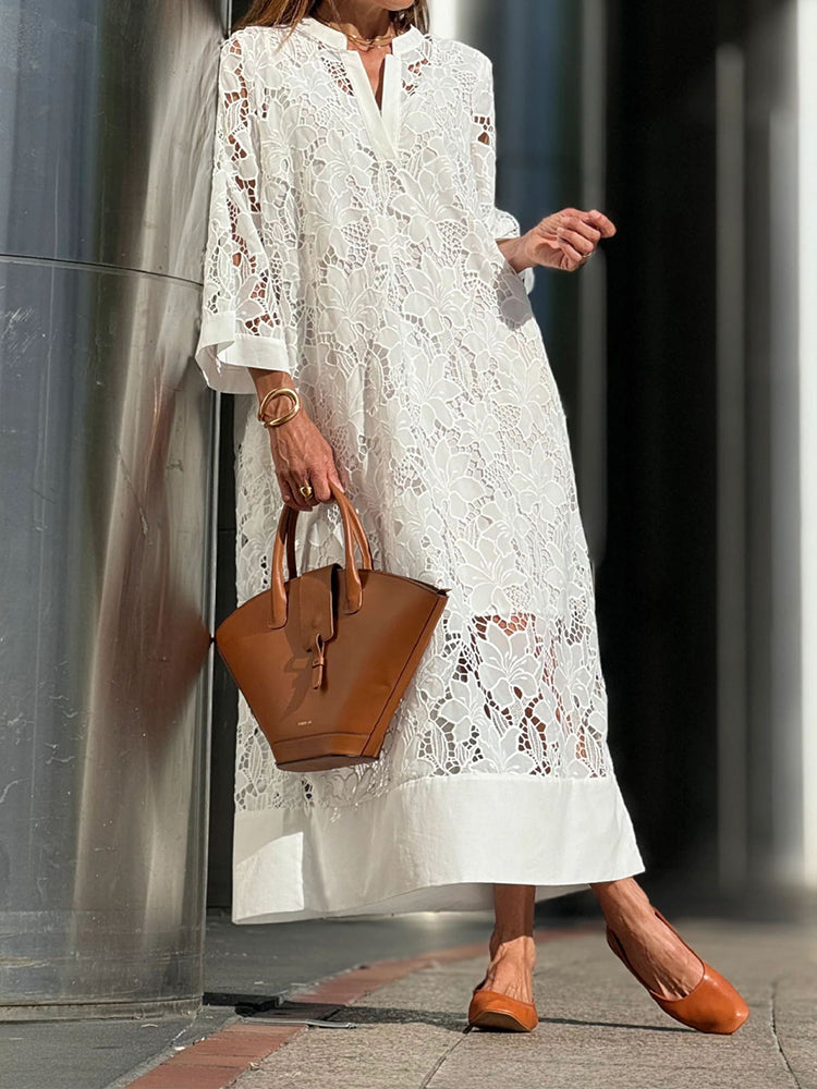 Felice | Luxuriöses Spitzen-Maxikleid