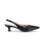 Mureta | Zapatos de tacón bajo de piel en color negro