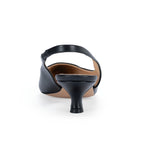 Mureta | Zapatos de tacón bajo de piel en color negro