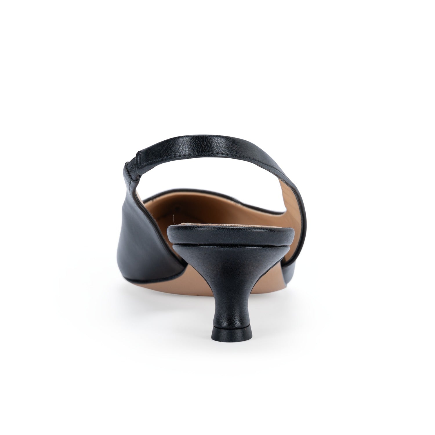 Mureta | Zapatos de tacón bajo de piel en color negro