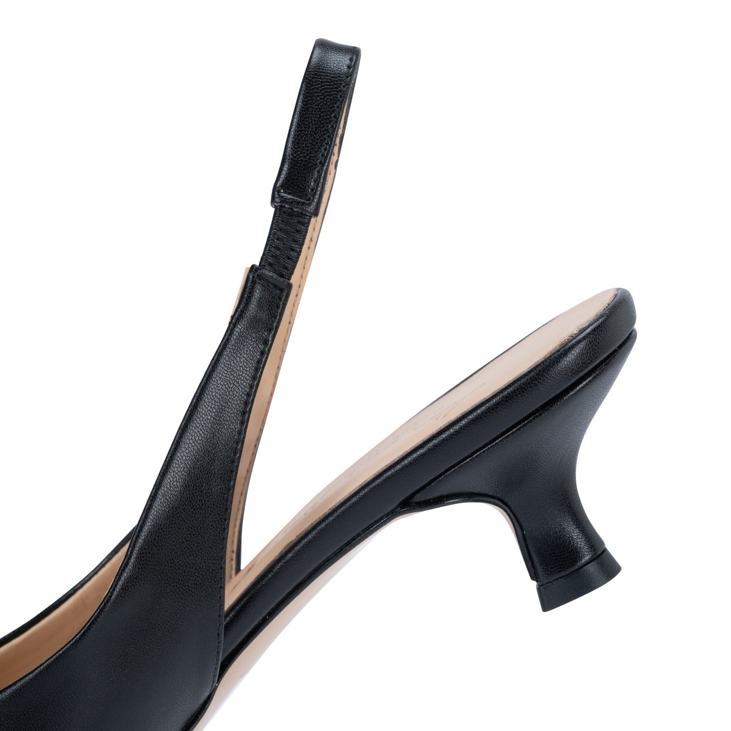 Mureta | Zapatos de tacón bajo de piel en color negro