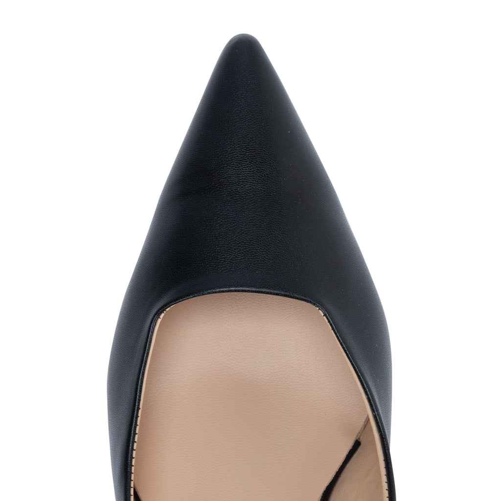 Mureta | Zapatos de tacón bajo de piel en color negro