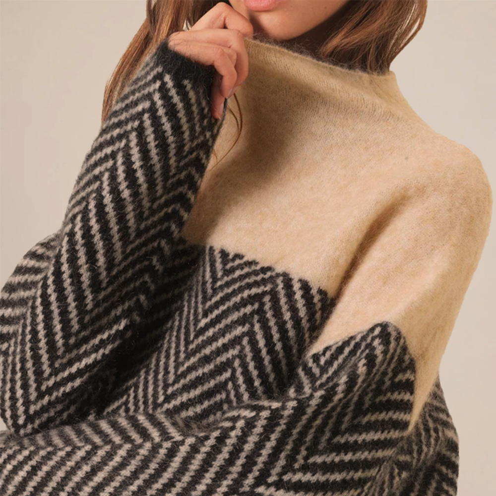 Fleur | Premium Rollkragenpullover aus edlem Strick