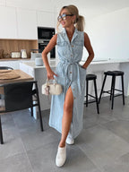 Ayleen | Maxi Denim Kleid