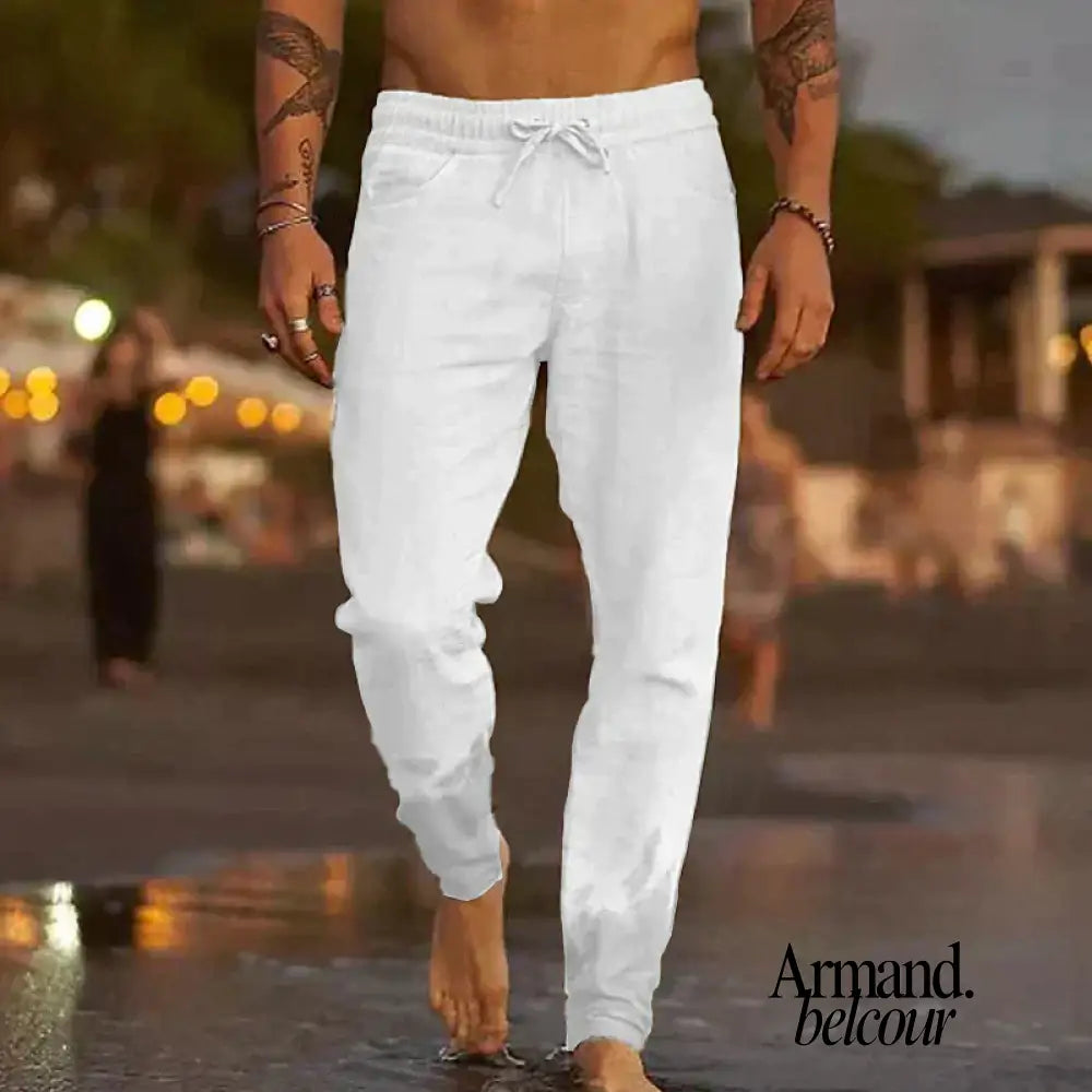 Alejandro | Pantalones cómodos para hombre Blanco / S