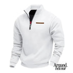 Álvaro | Sudadera informal de forro polar para hombre Blanco / S