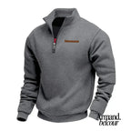 Álvaro | Sudadera informal de forro polar para hombre Gris Oscuro / S