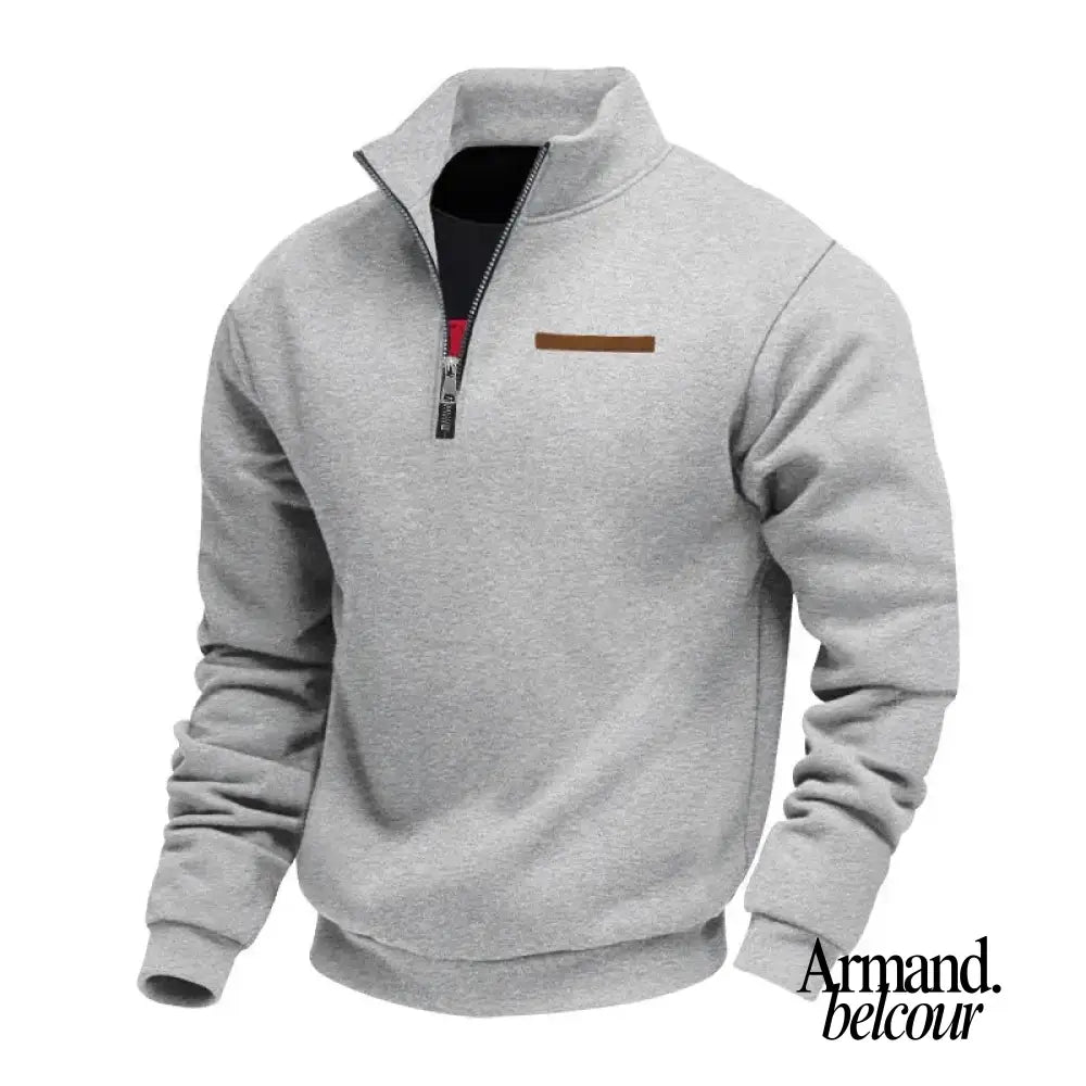 Álvaro | Sudadera informal de forro polar para hombre Gris / S