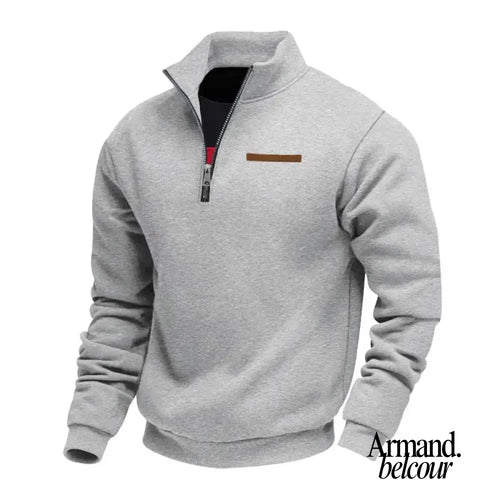 Álvaro | Sudadera informal de forro polar para hombre Gris / S