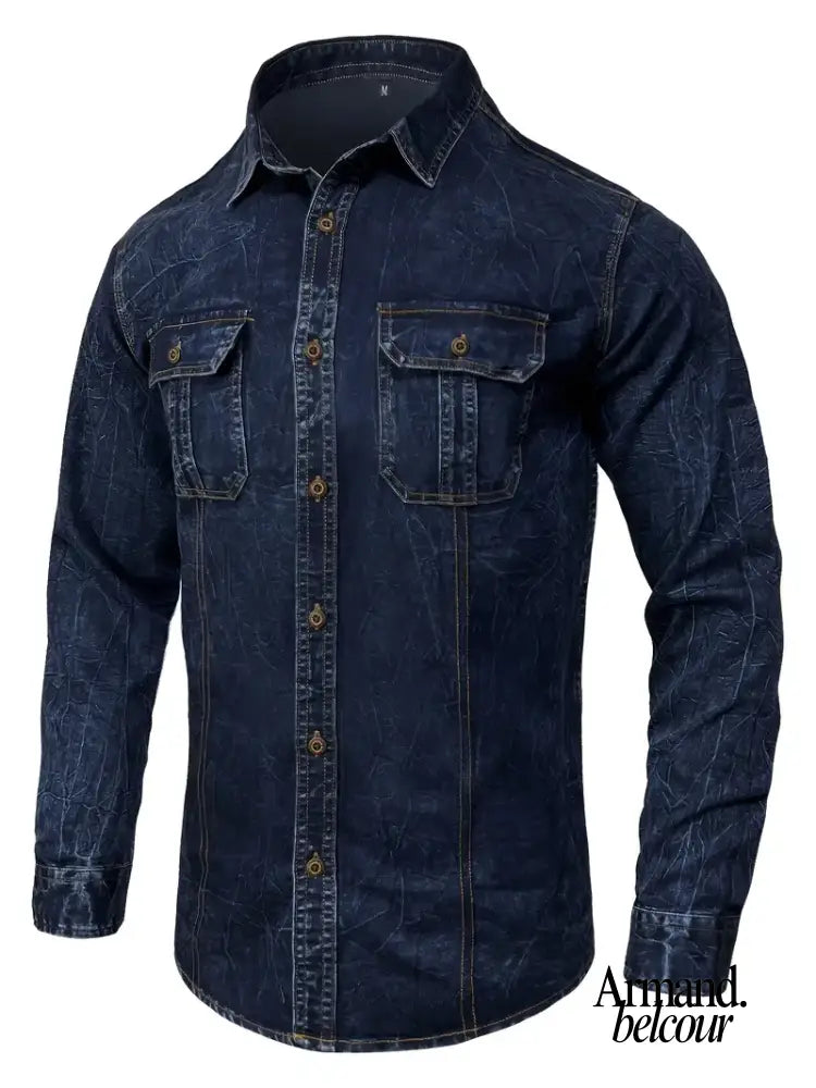 Angelo | Camisa vaquera con bolsillos delanteros abotonados