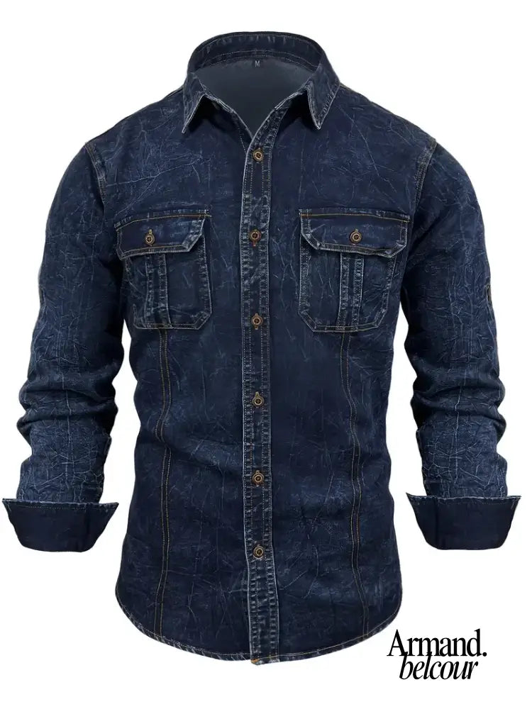 Angelo | Camisa vaquera con bolsillos delanteros abotonados