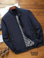 Anton | Chaqueta informal con cremallera Azul Marino / S