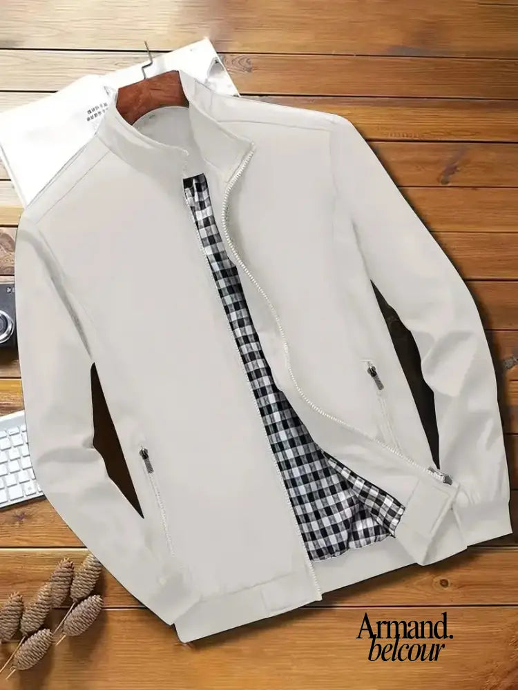 Anton | Chaqueta informal con cremallera Beige / S