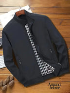 Anton | Chaqueta informal con cremallera Negro / S