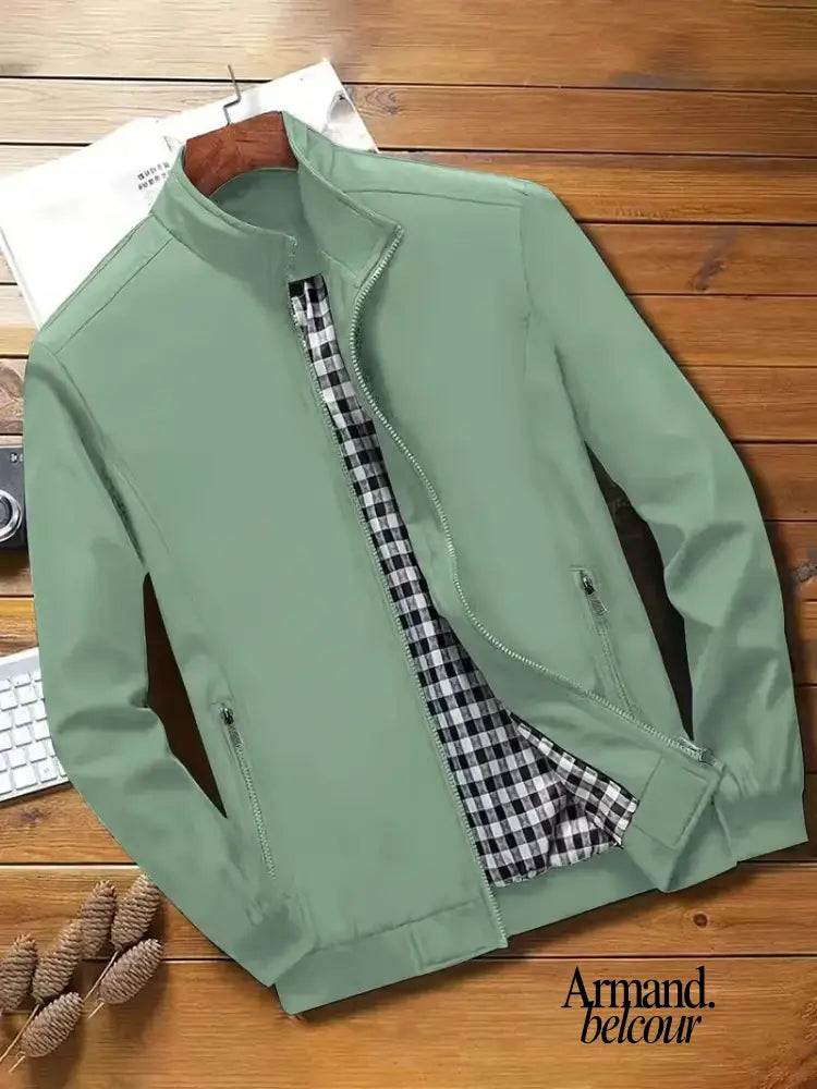 Anton | Chaqueta informal con cremallera Verde / S