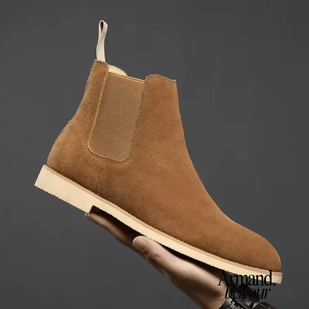 Armendo | Botas Chelsea de piel suave Marrón Claro / 39