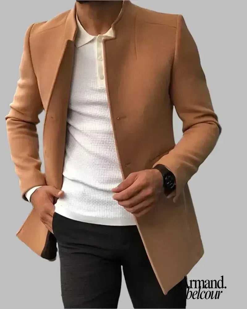 Aurum | Abrigo elegante masculino Marrón / S