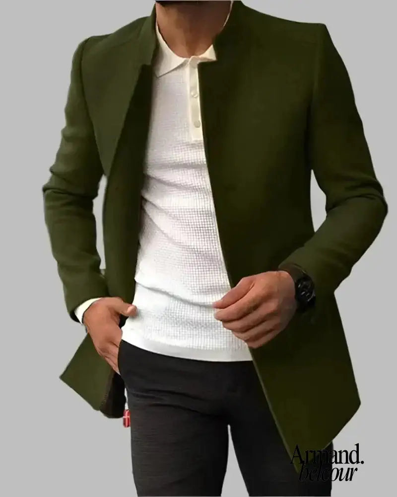 Aurum | Abrigo elegante masculino Verde / S