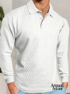 Bernard | Camiseta texturizada Lior con cuello jacquard Blanco / S