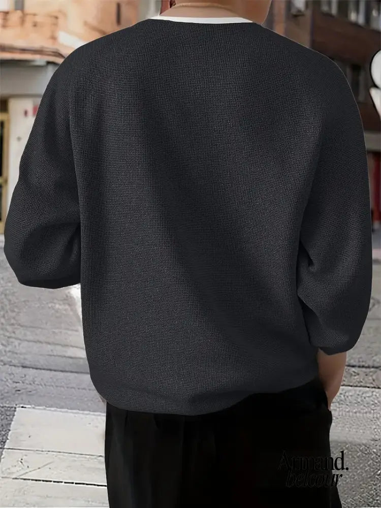 Brogan | Suéter Henley de manga larga y corte relajado