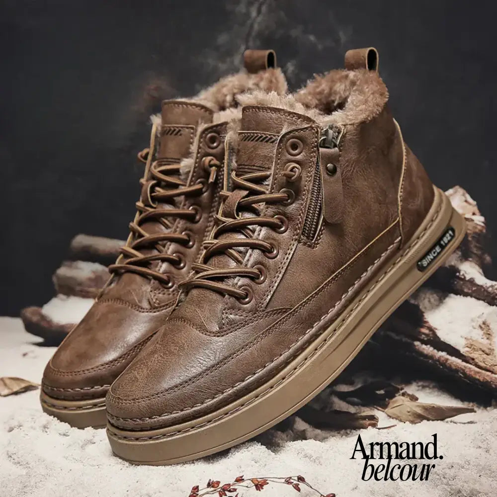 Bryson | Botas de invierno de cuero para hombre Marrón / 39