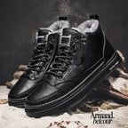 Bryson | Botas de invierno de cuero para hombre Negro / 39