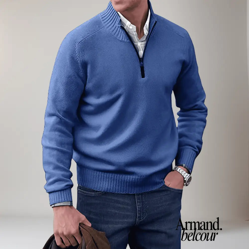 Cameron | Suéter con cremallera Azul / S