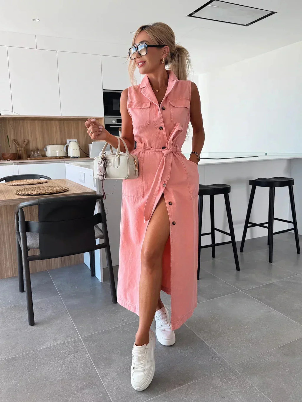 Ayleen | Maxi Denim Kleid