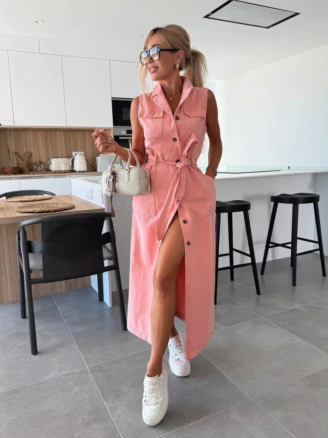 Ayleen | Maxi Denim Kleid