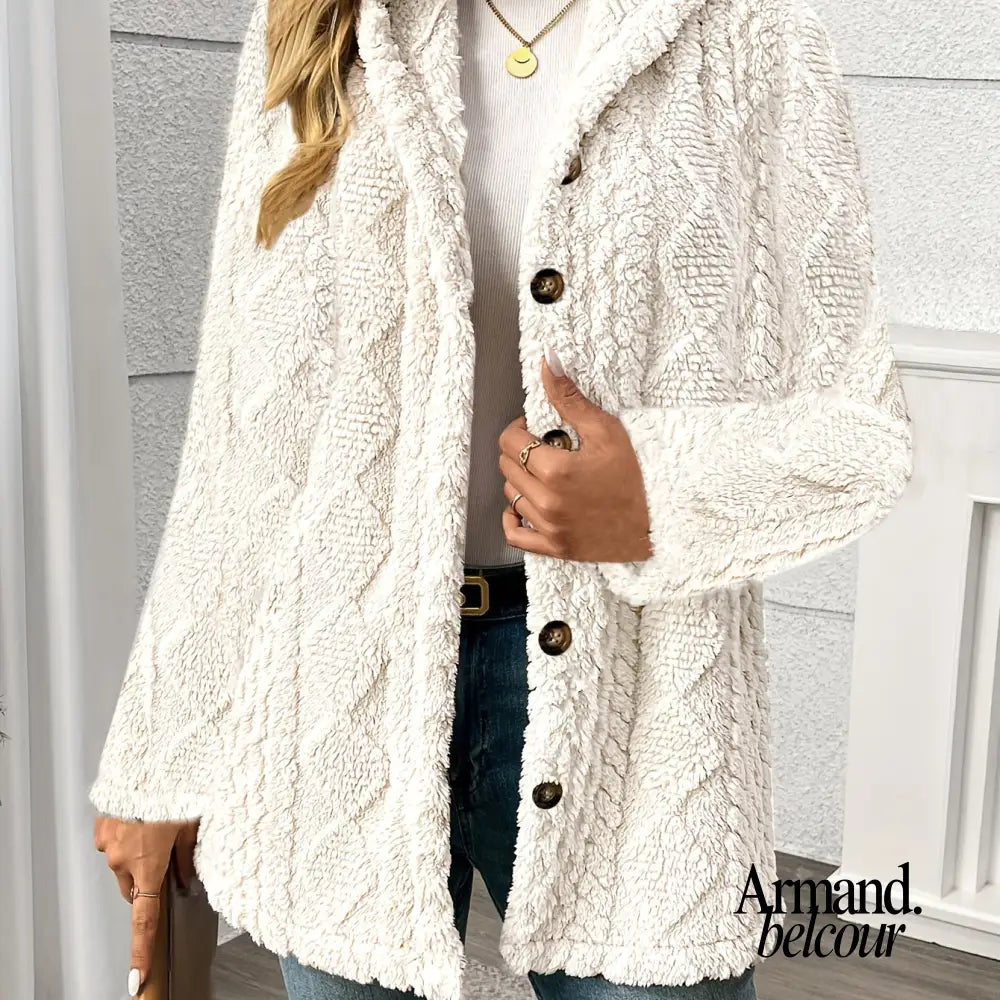 Celine | Chaleco de peluche suave Crema / S