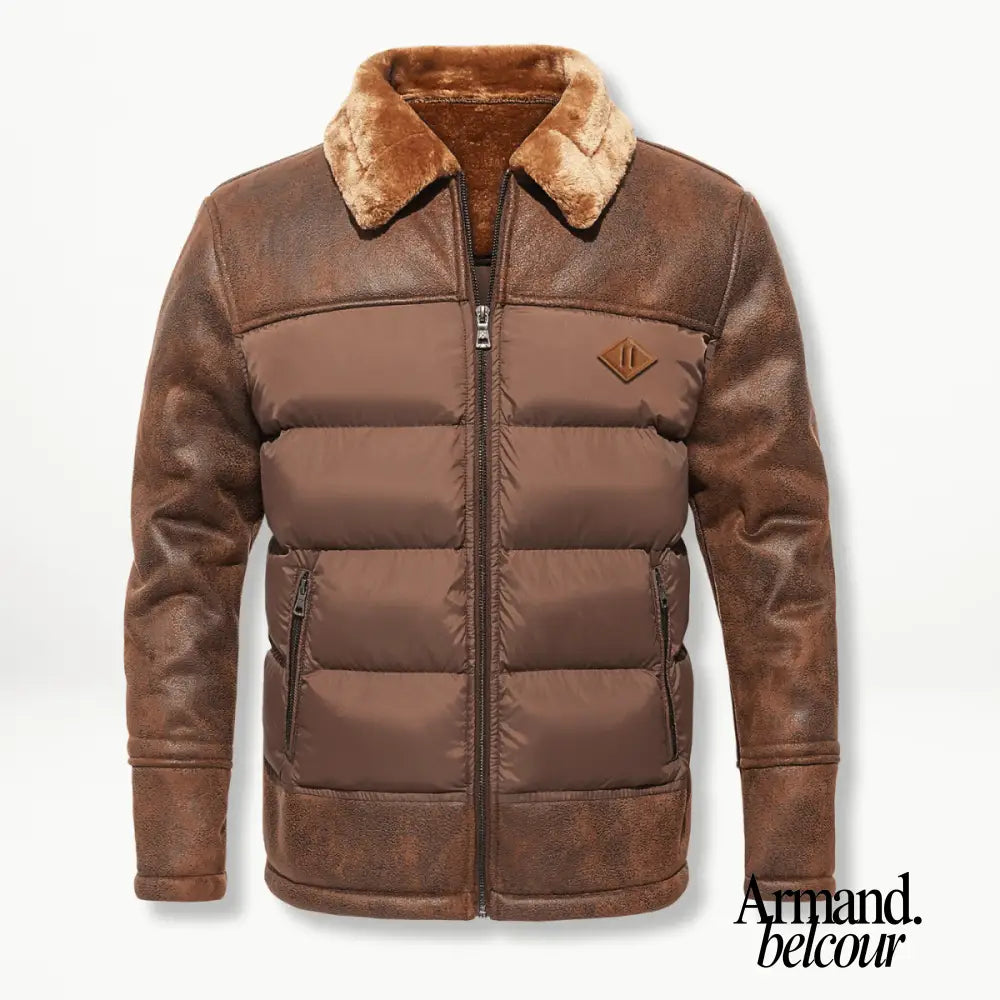 Charles | Chaqueta invernal con doble forro Marrón / S Chaquetas de invierno