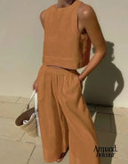 Cintia | Conjunto Elegante Caramelo / S