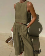 Cintia | Conjunto Elegante Verde Oliva / S