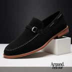 Climent - Mocasines casuales de ante antideslizantes Negro / 37