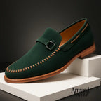 Climent - Mocasines casuales de ante antideslizantes Verde / 37