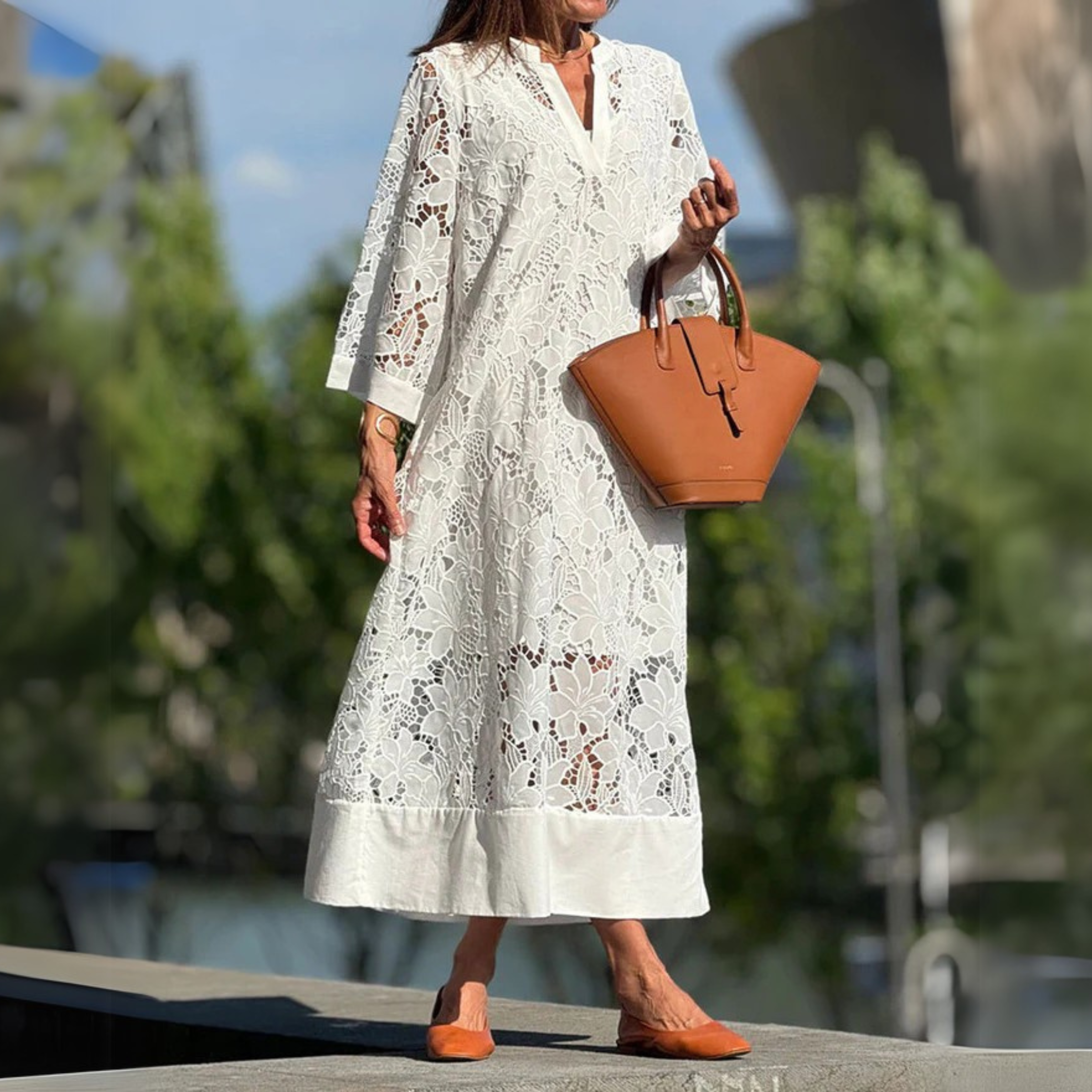 Felice | Luxuriöses Spitzen-Maxikleid