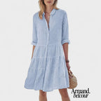 Cristina | Vestido de verano a rayas Azul / S