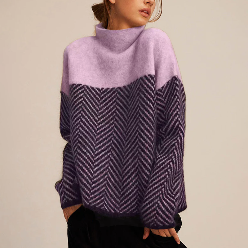 Fleur | Premium Rollkragenpullover aus edlem Strick