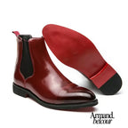 Damián | Botas Chelsea de piel Rojo / 38