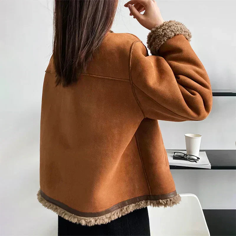 Soraya | Jacke mit Shearling-Besatz