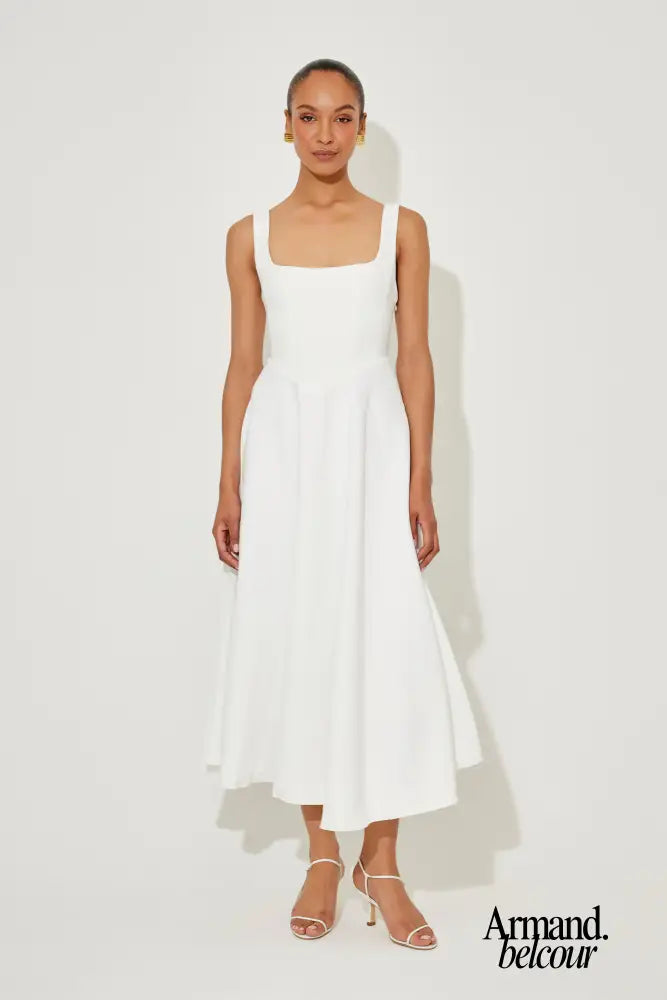 Delphine | Vestido midi fluido y atemporal Blanco / S Dresses