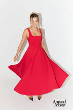 Delphine | Vestido midi fluido y atemporal Rojo / S Dresses