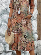 Dorina | V-Ausschnitt-Kleid mit Print