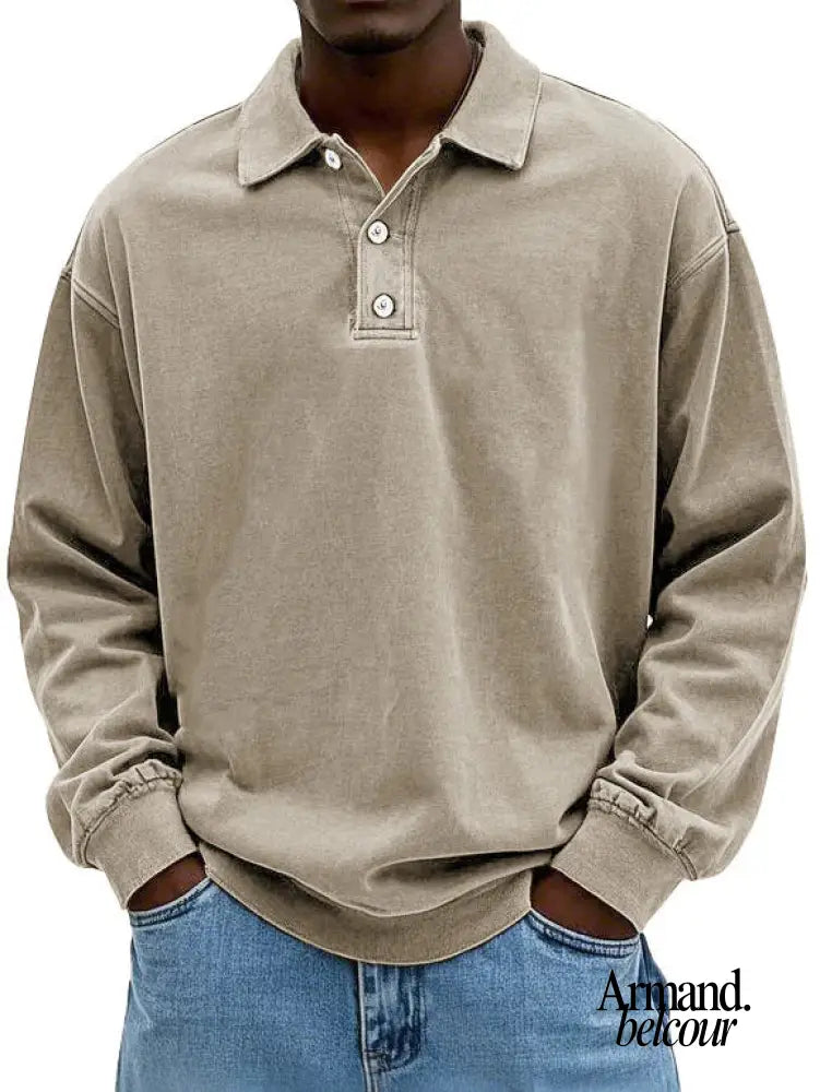 Edgar | Polo de manga larga Beige / S Truien